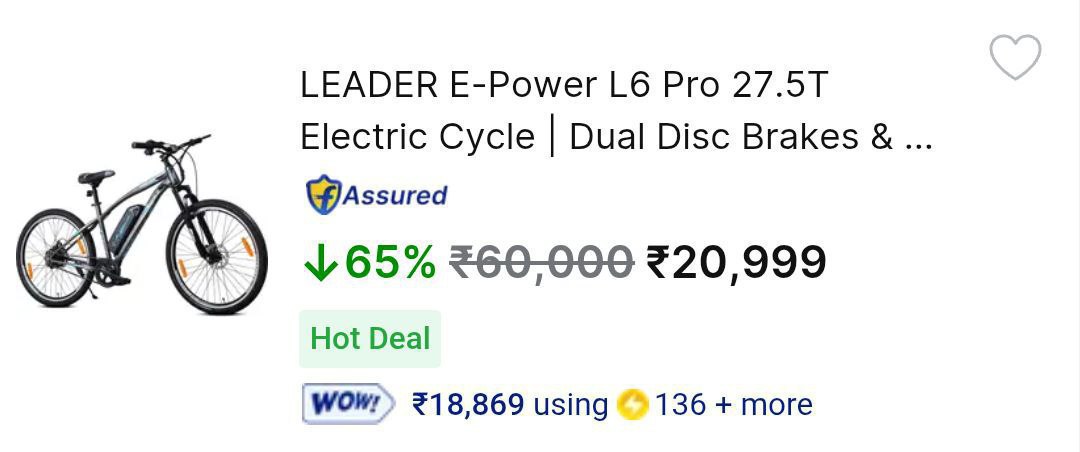 Lowest Electric Cycles Starts 19 999apply 1000 Coupon – Best Price in India