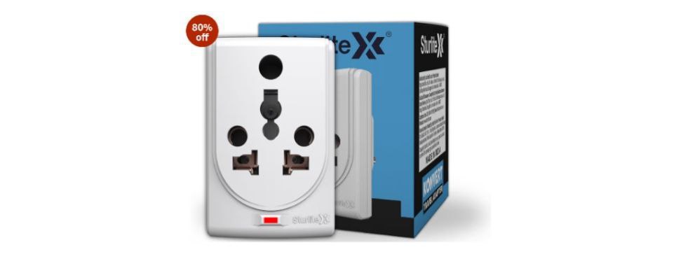 Sturlite Konvert Multiplug 6-16 Amp 2-pin 3-pin Socket Universal Ac Travel 