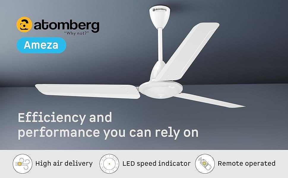 Atomberg Ameza 1200mm Bldc Ceiling Fan With Remote 2498 – Best Price in Ind
