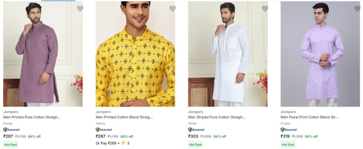 Branded Ethnic Mens Kurta Set 85 – Best Price in India