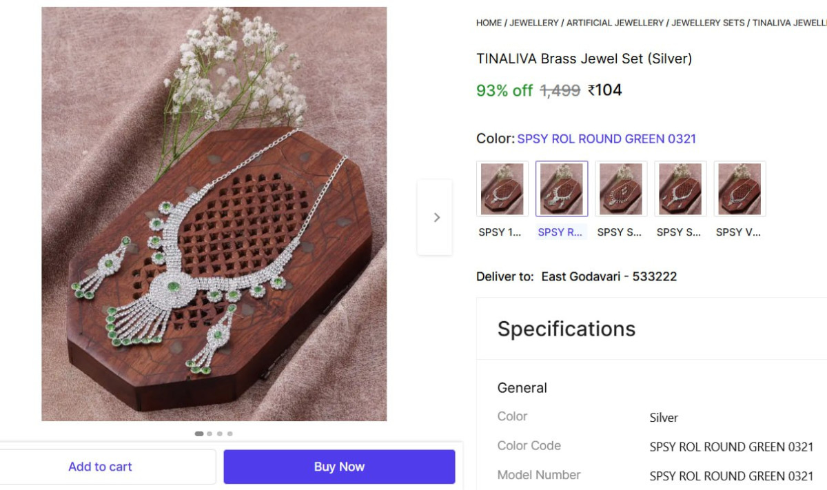 Jewellery Set 104 More Deals Click Here Must Read – Best Price in India