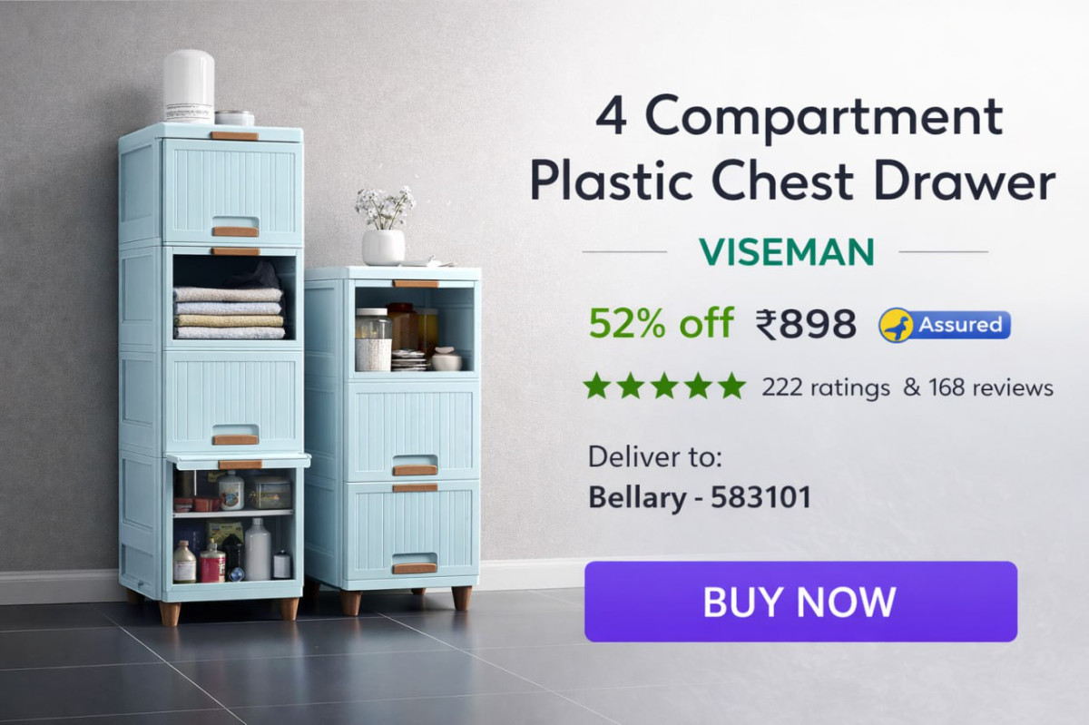 Compartment Plastic Chest Drawer 898 – Best Price in India