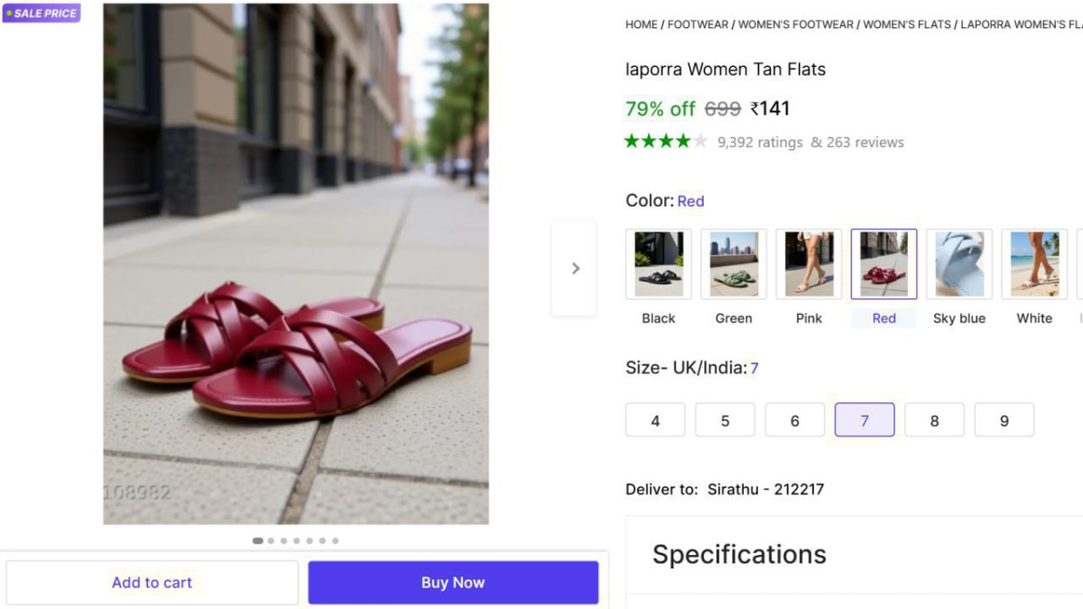 Women Tan Flats 141 – Best Price in India