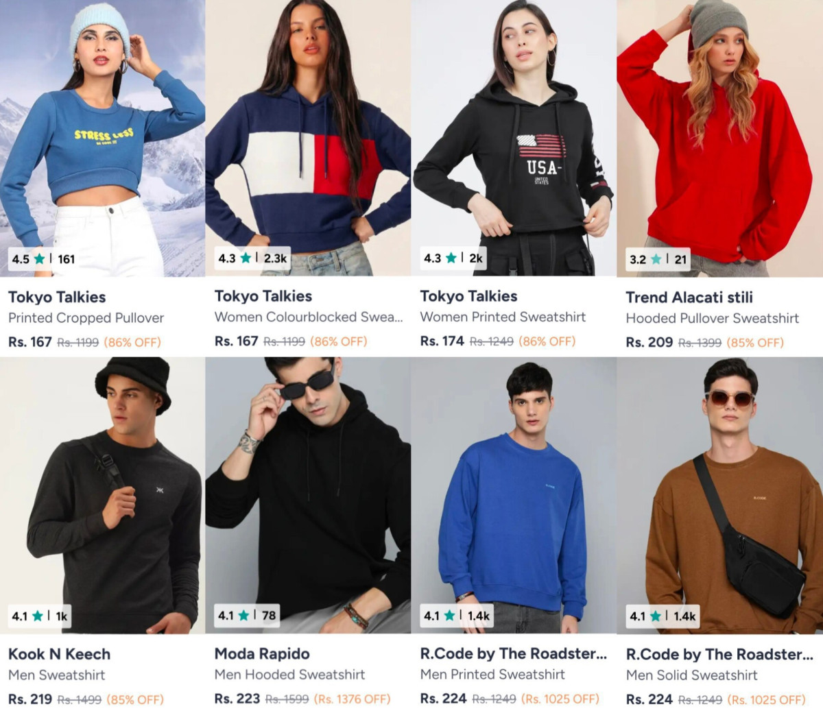 Myntra Loot Sweatshirts From 167women Men More Deals Click Here Must Read –