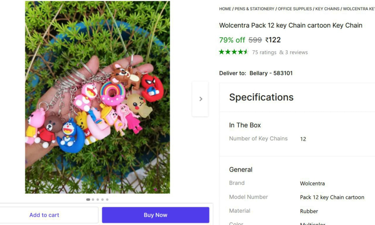 (pack Of 12) Cartoon Chain Chain 122 – Best Price in India