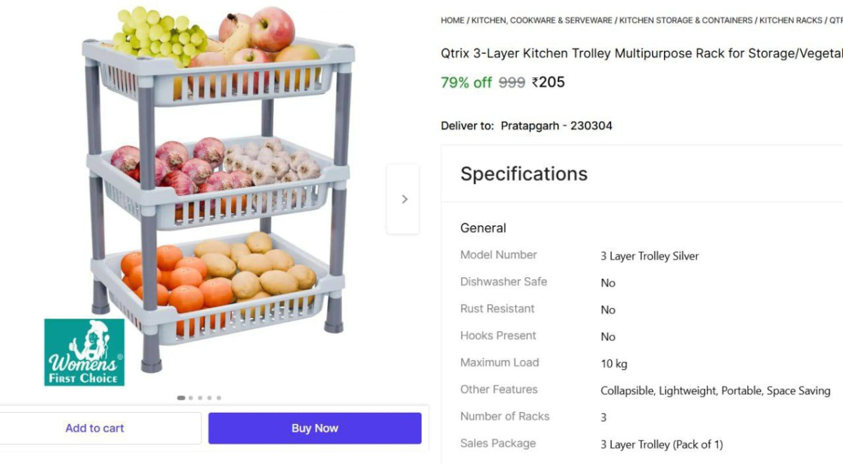 -layer Kitchen Rack 205 – Best Price in India
