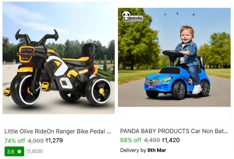 Shopsy Battery Operated Bike Pedal Tricycles Fro Kids 1 279 1 420 Masterlin