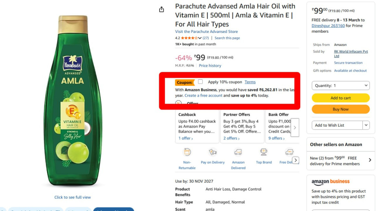 Apply 10 Coupon – Best Price in India