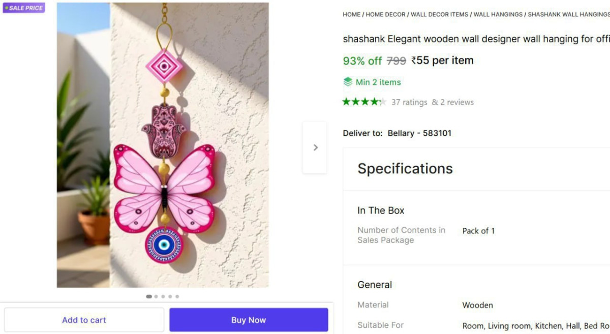 Shashank Elegant Wooden Wall Hanging 55 – Best Price in India