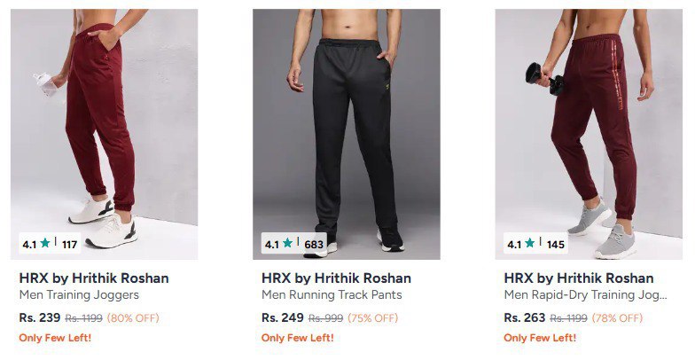 Myntra Hrx Men S Dry Jogger Pants 239link – Best Price in India