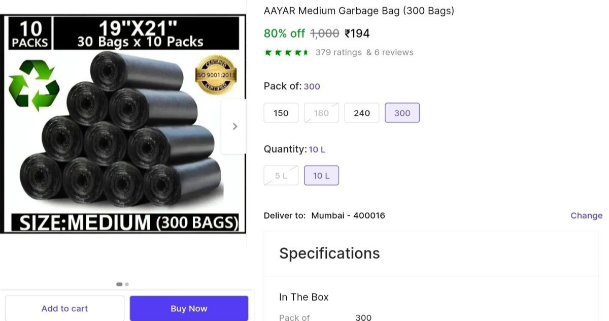Garbage Bags (300pcs) At 194 More Deals Click Here Must Read – Best Price i