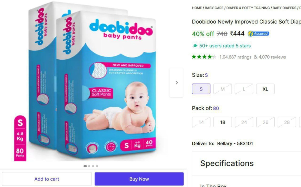 Baby Soft Diaperpants (80 Pieces) 444 – Best Price in India