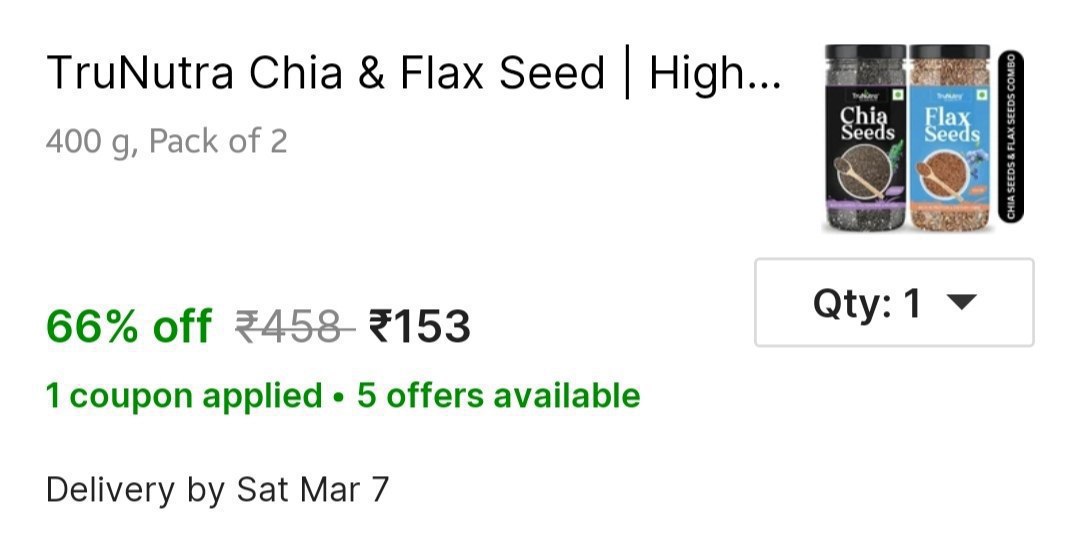 Chia Flax Seed (400 G Pack Of 2) 153 – Best Price in India