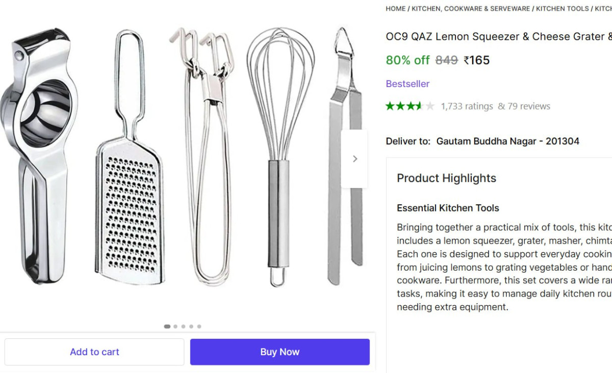 Kitchen Tool Set 165 – Best Price in India