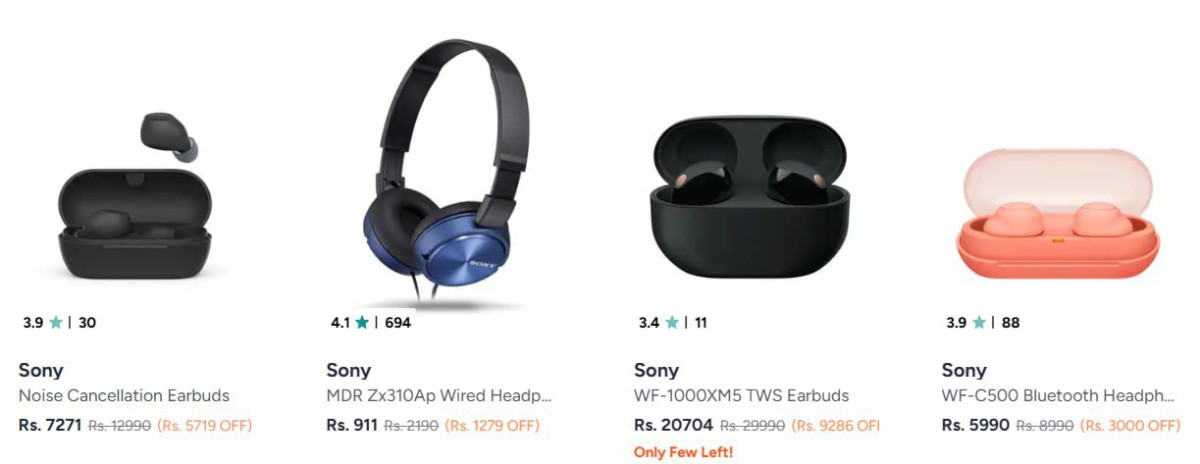 Myntra Crazy Lootsony Headphones Speaker - Flat 15 Bank Offersuser Coupon C