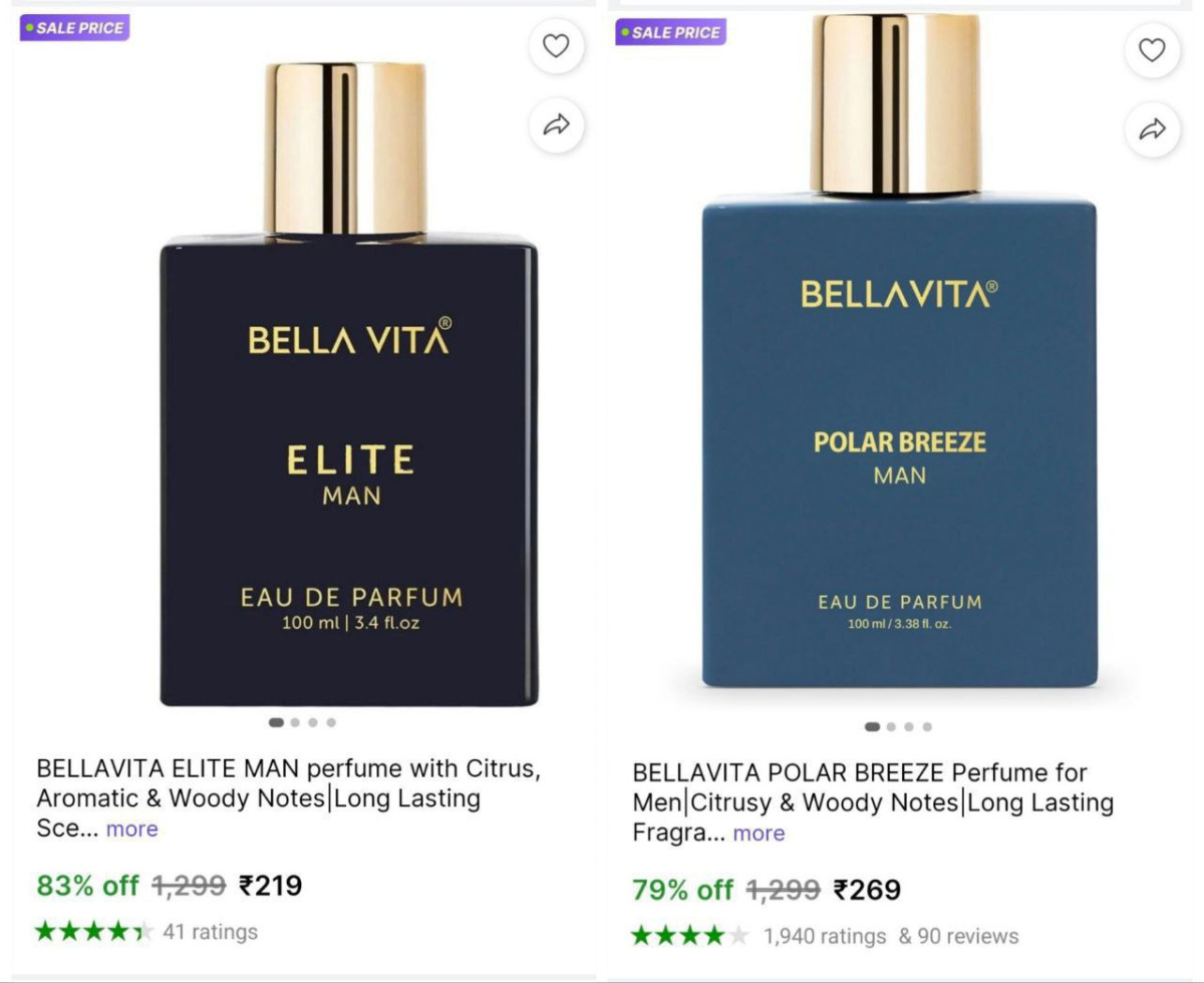 Bellavita Elite Perfume From219 – Best Price in India