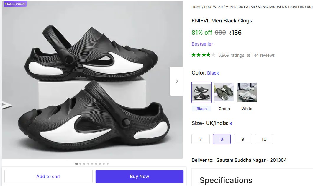 Men Stylish Black Clogs 186 – Best Price in India