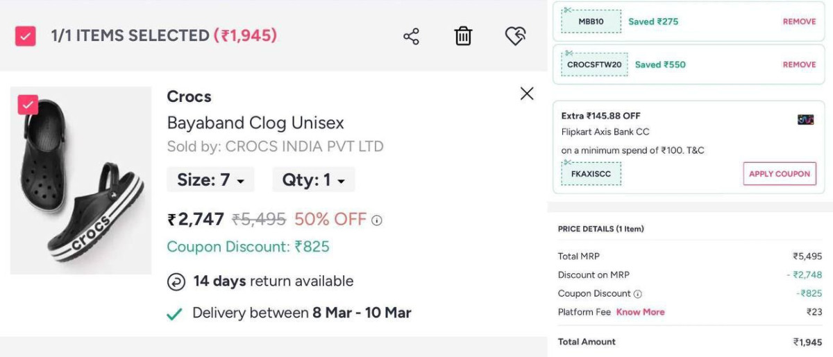 Myntra Loot Uptp 60 On Crocs Footwears Extra 30 Clogs Sandals Jibbitz Apply