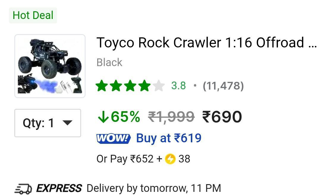 Lowest Rock Crawler Rechargeable Monster Rc Car With Smoke 690 – Best Price