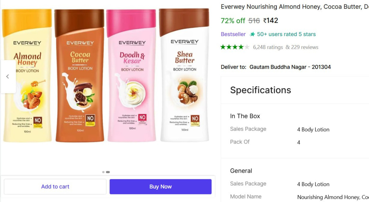 Body Lotion Combo (400 Ml) 142 – Best Price in India