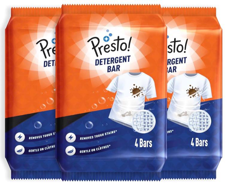 Amazon Brand - Presto Detergent Bar 250g 12 Count 4 Bars Each X Pack Of 3 2
