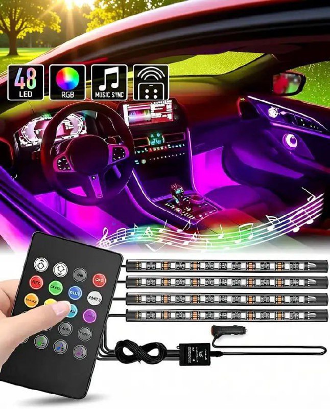 Car Interior Atmosphere Light With Remote 212 – Best Price in India