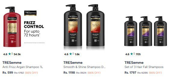 Myntra Tresemme Shampoo 66 Offtresemme Conditioner 62 – Best Price in India
