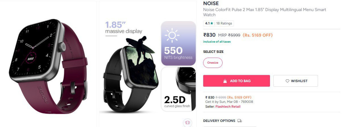 Myntra Noise Pulse 2 Max At Rs 830 Bank Offers – Best Price in India