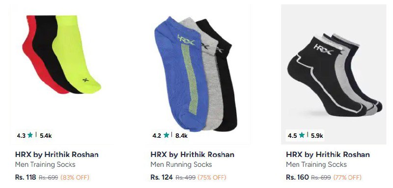 Myntra Hrx Shocks Pack Of 3 Starts 118link – Best Price in India