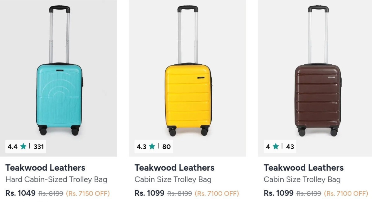 Teakwood Trolley Bag From 1049 – Best Price in India
