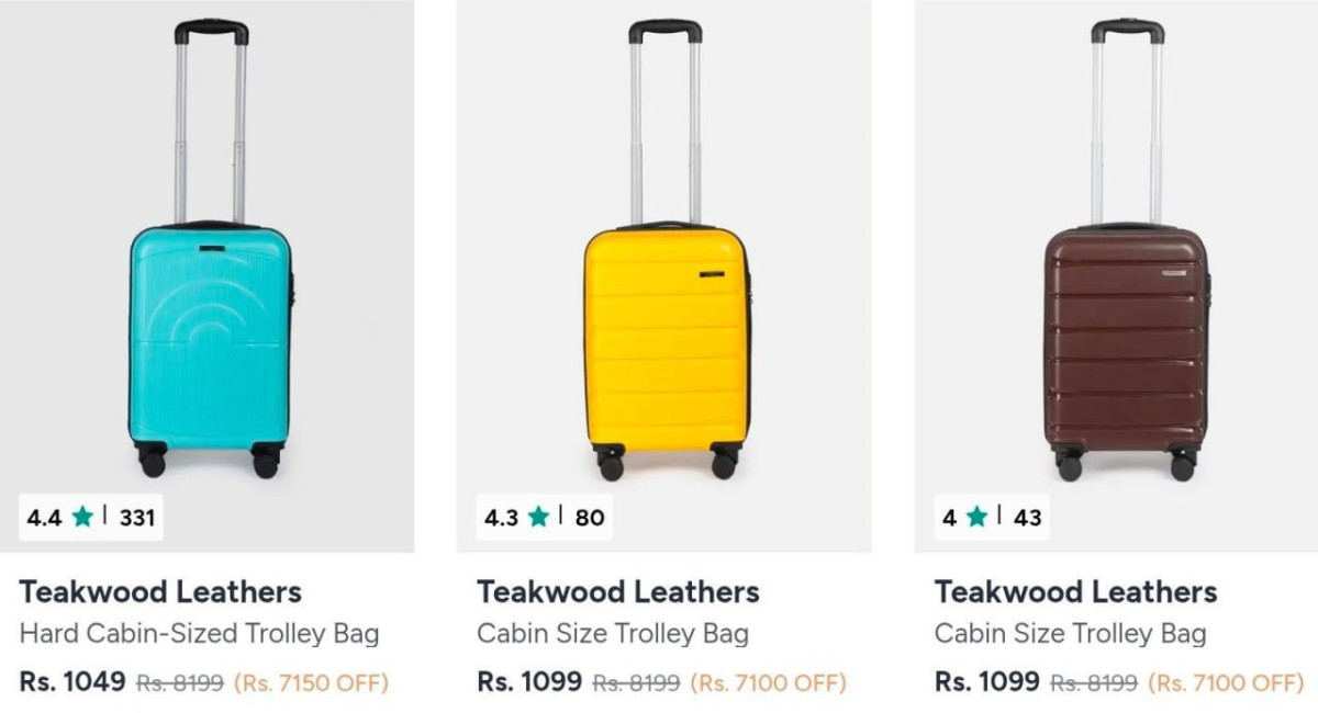 Teakwood Trolley Bag From 1049 – Best Price in India