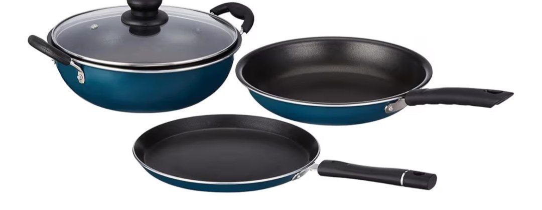 Solimo Aluminium 3 Pcs Non Stick Cookware Sets 887 – Best Price in India