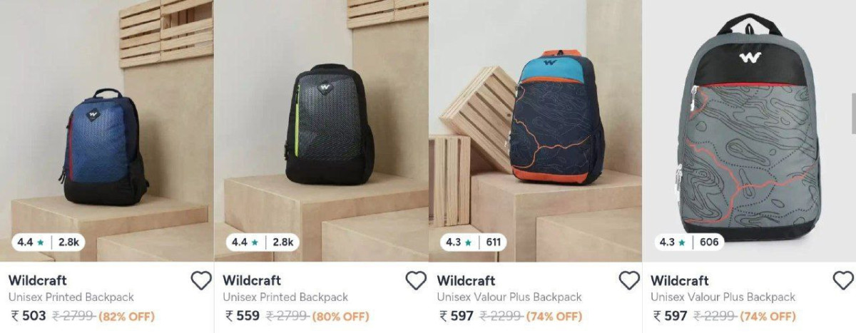 Myntra Loot 82 On Wildcraft Backpacks 70-80 – Best Price in India