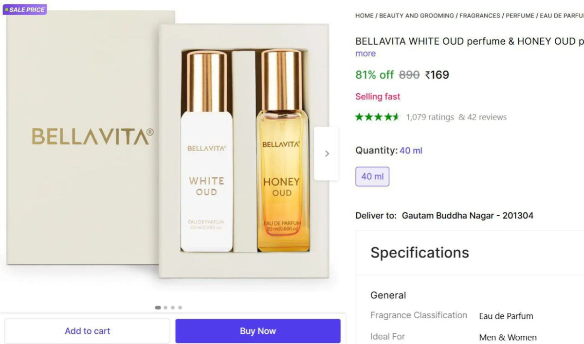 Bellavita Perfume (pack Of 2) 169 – Best Price in India