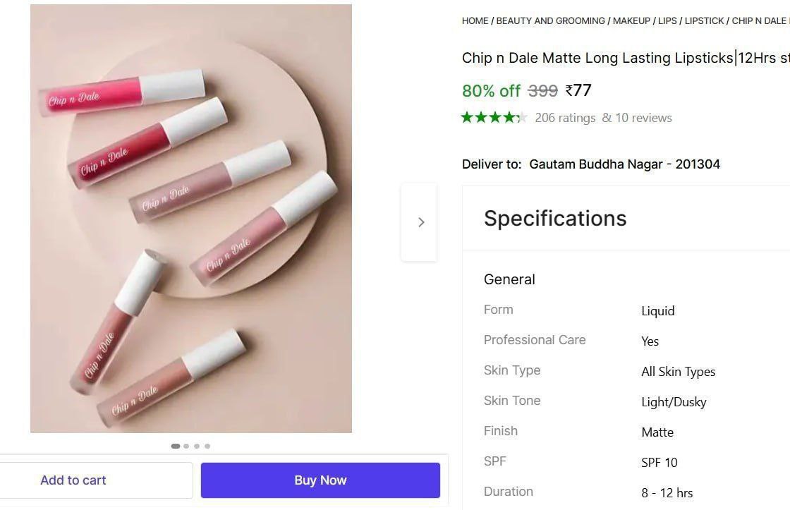 Beauty Bargains (pack Of 6) Long Lasting Lipstick 77 – Best Price in India