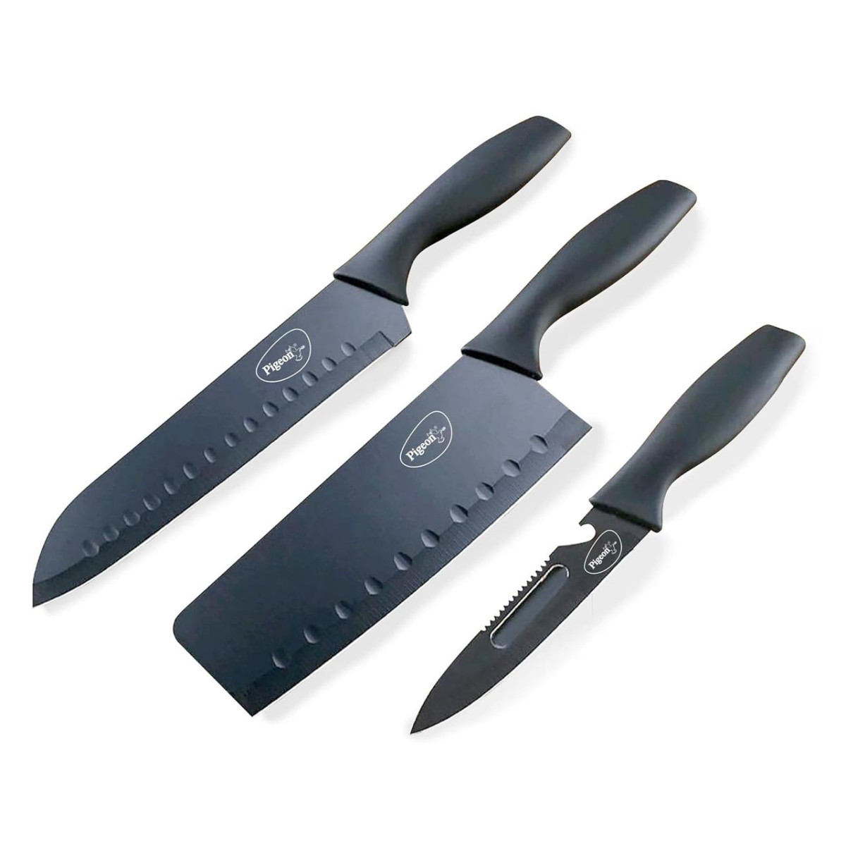 Pigeon By Stovekraft Edge High Grade Stainless Steel 3 Pcs Kitchen Knife Se