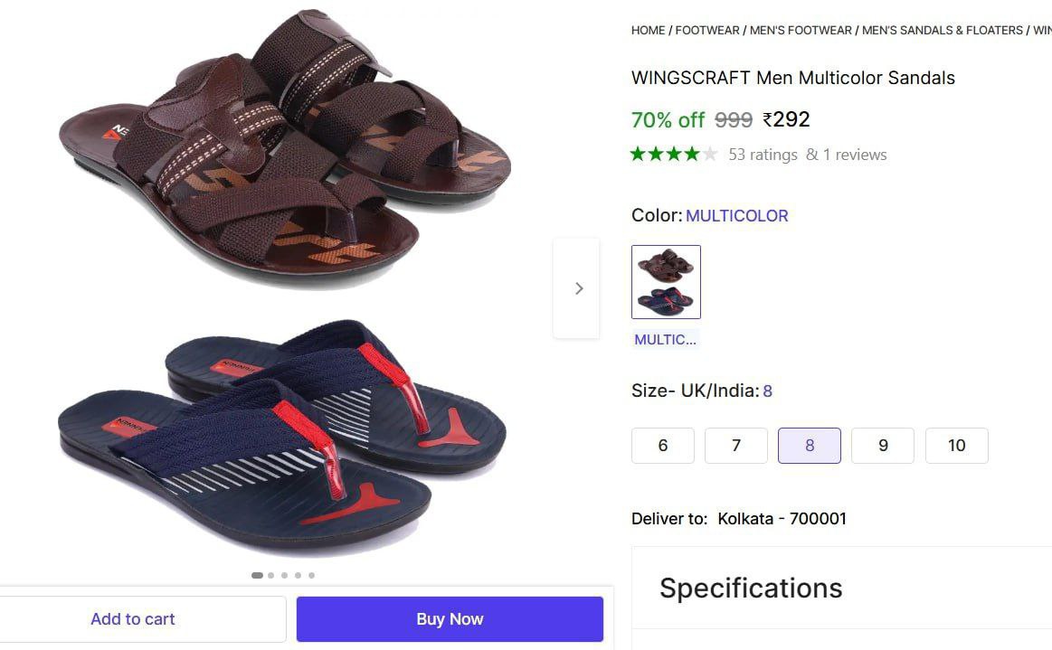 (pack Of 2) Men Multicolor Sandals 292 Loot Fast – Best Price in India