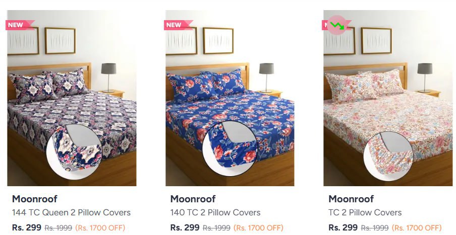 Myntra Double Bed Fully Fitted Bedsheets Starting 299 – Best Price in India