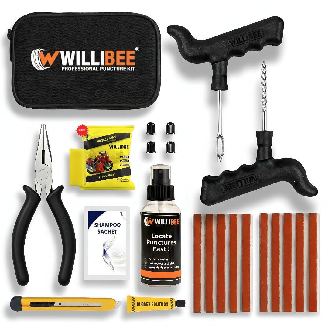-in-1 (pack Of 10 Strips) Tubeless Tyre Puncture Repair Kit For Car Bike 29