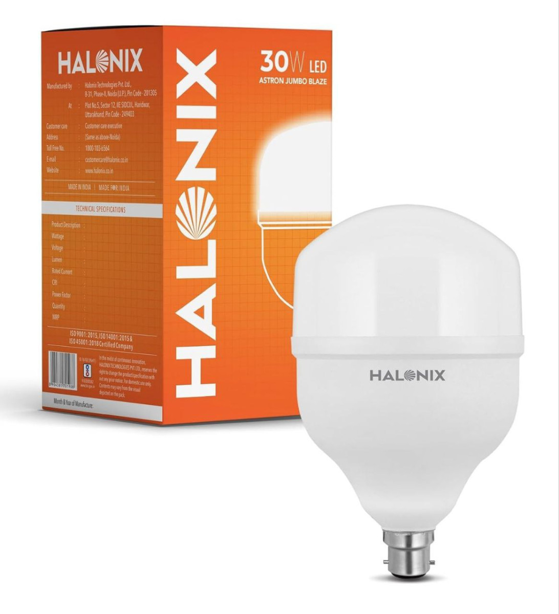 Grab 237halonix 30w B22 Base Led Bulb Cool Daylight (6500k) – Best Price in