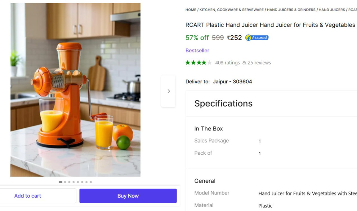 Hand Juicer For Fruits Vegetables 252 – Best Price in India