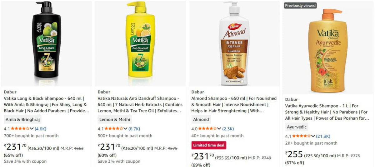 On Dabur Shampoo Coupon – Best Price in India