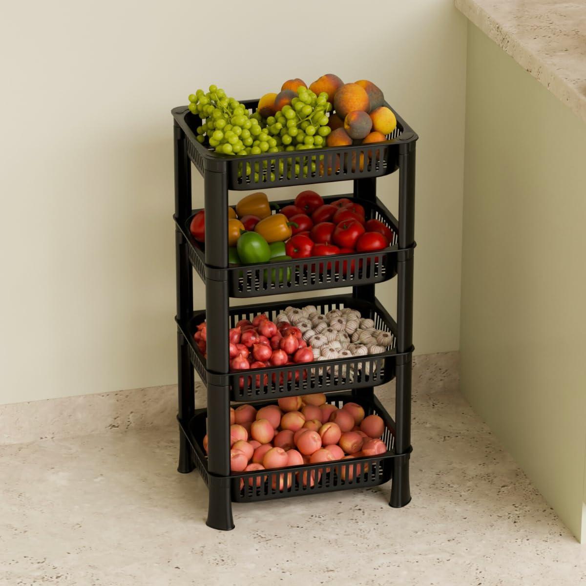 -layer Multipurpose Plastic Kitchen Storage Rack 465 – Best Price in India