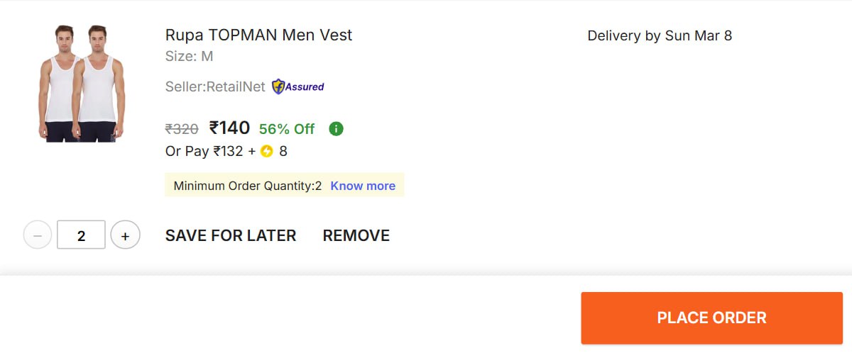 Rupa Men Vest (pack Of 2) 70 Min Buy 2 Qty – Best Price in India