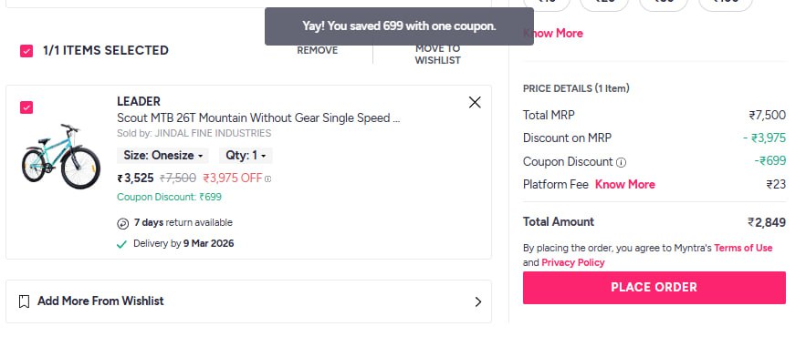 Leader 26t Mtb Cycle At 2849apply Coupon Soorts20off – Best Price in India