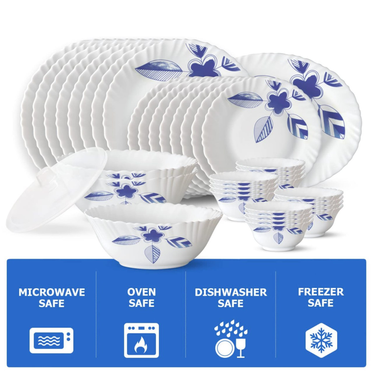 Larah By Borosil Dinner Set Of 47 Pcs 2089 – Best Price in India