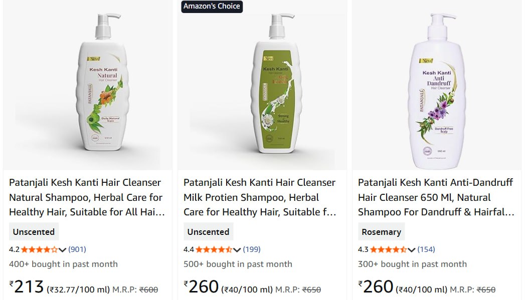 On Patanjali Shampoo S – Best Price in India