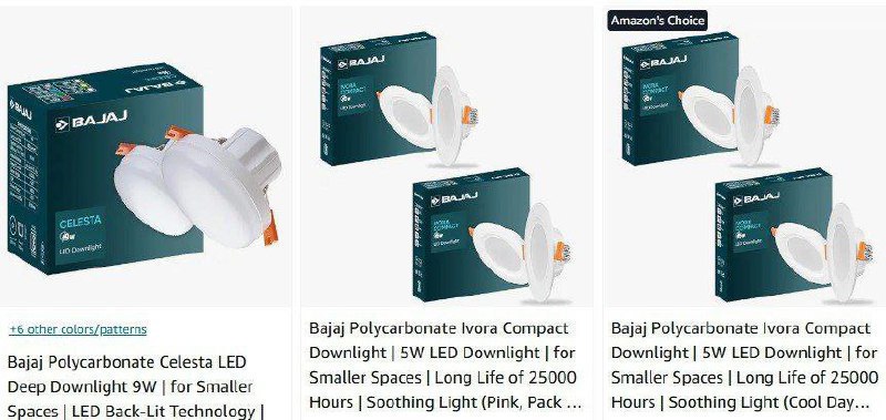 Amazon 78 On Bajaj Led Downlights – Best Price in India