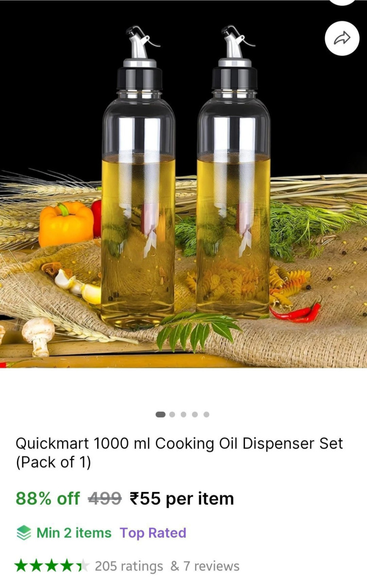 Ml Cooking Oil Dispenser 55 Min 2 Qty – Best Price in India