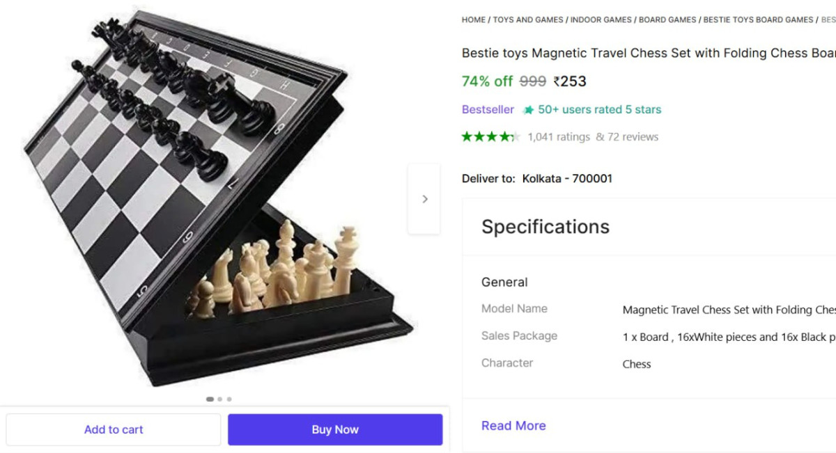 Bestie Magnetic Travel Chess Set 1010 253 Educational Board Game – Best Pri